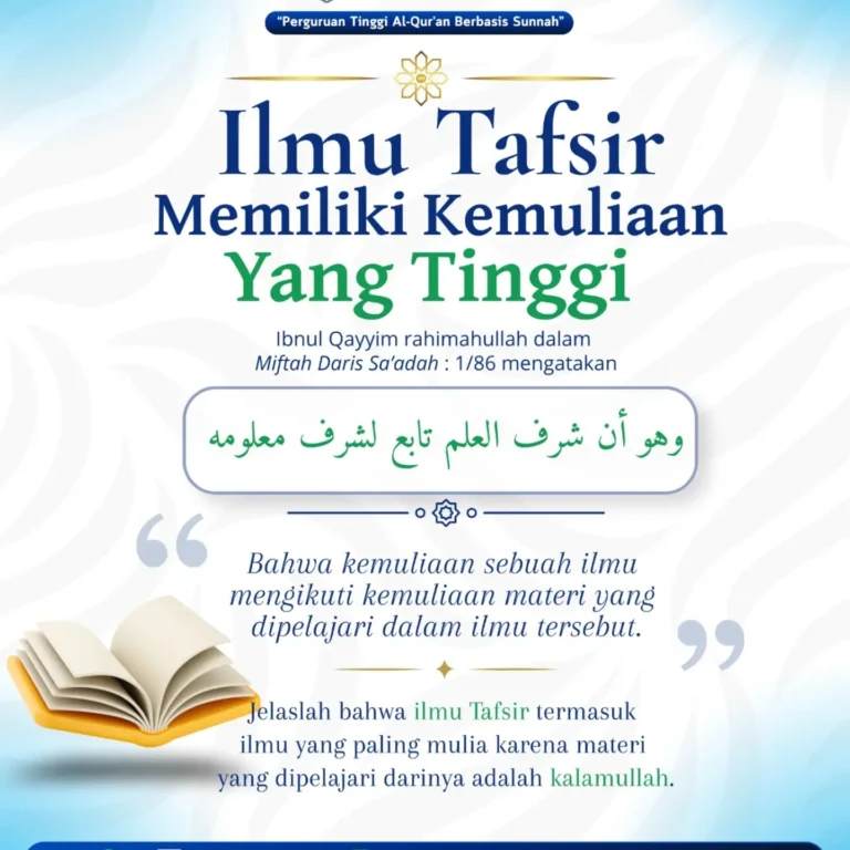 Ilmu Tafsir Memiliki Kemuliaan Yang Tinggi