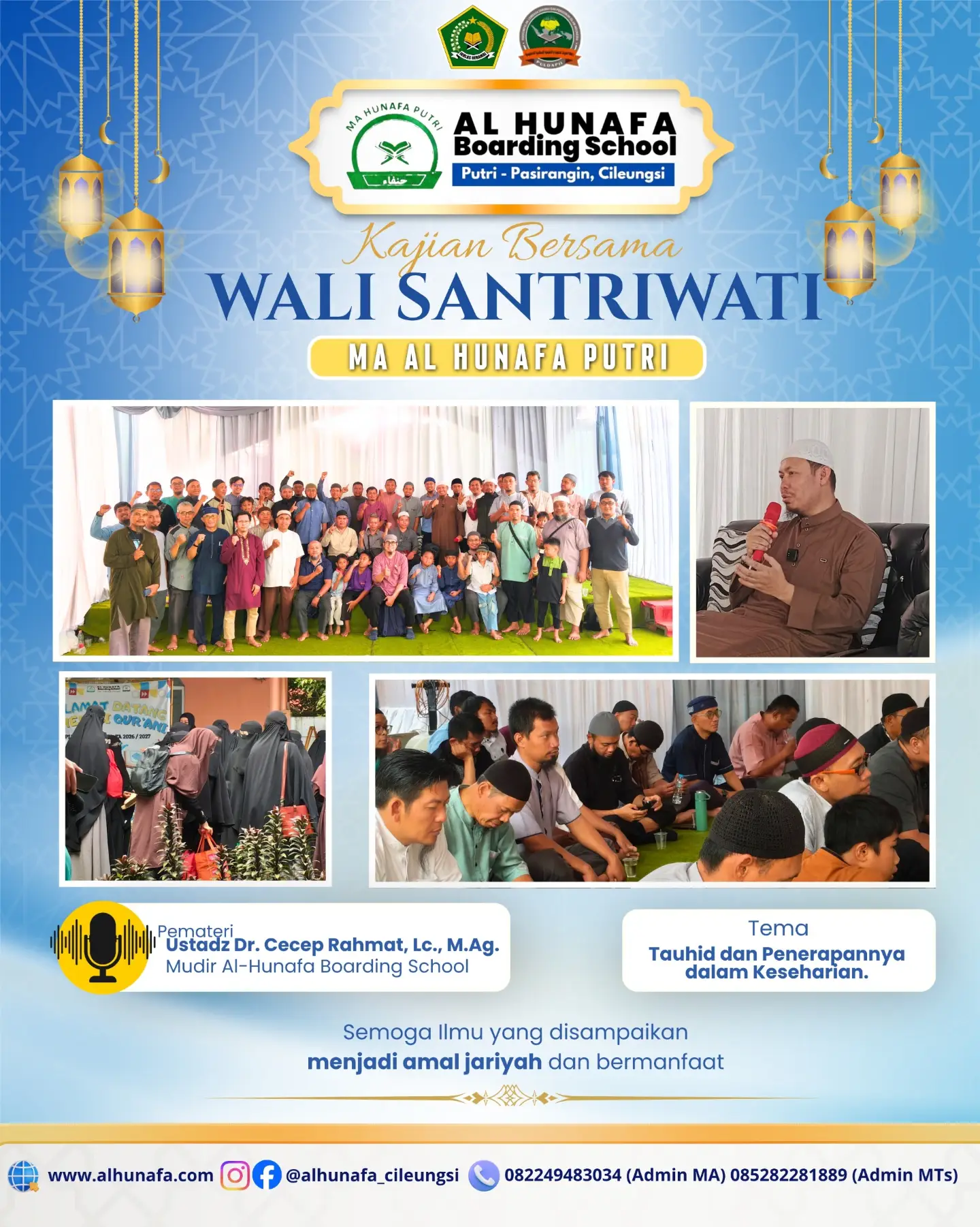 🕌📚 Al-Hunafa Putri Cileungsi Gelar Kajian Bersama Wali Santriwati