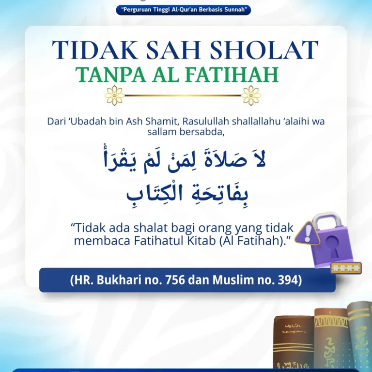 ✒️☝🏻 TIDAK SAH SHOLAT TANPA AL FATIHAH