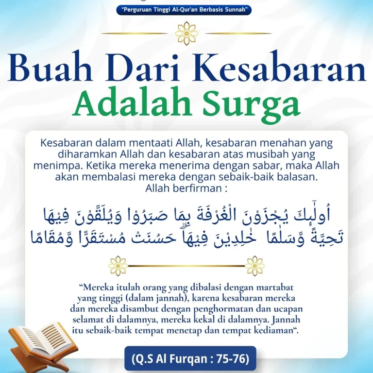 🌲 Buah Dari Kesabaran Adalah Surga