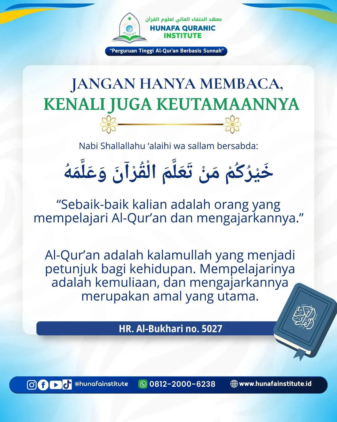 🪶 JANGAN HANYA MEMBACA, KENALI JUGA KEUTAMAANNYA