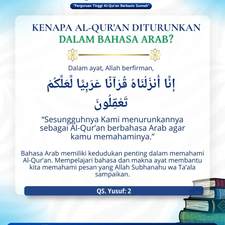 🪶 KENAPA AL-QUR'AN DITURUNKAN DALAM BAHASA ARAB?