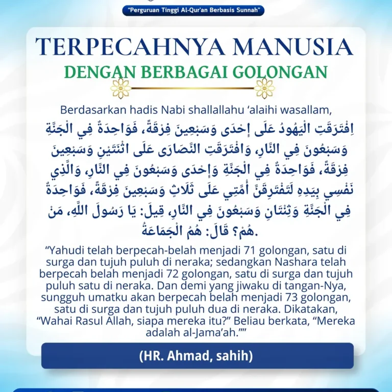 🪶📚 Terpecahnya Manusia Dengan Berbagai Golongan