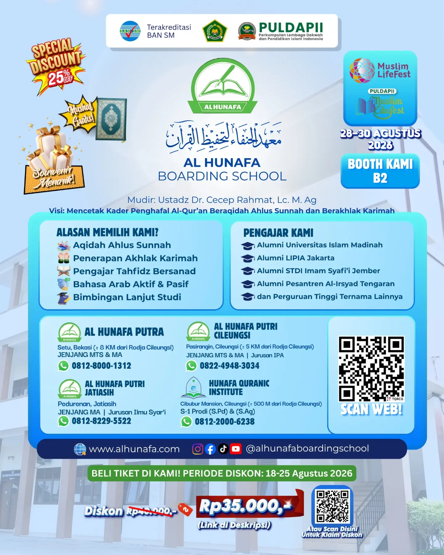 ✨ AL HUNAFA AKAN HADIR DI MUSLIM LIFE FEST 6th EDITION! (Dapatkan Benefitnya!)