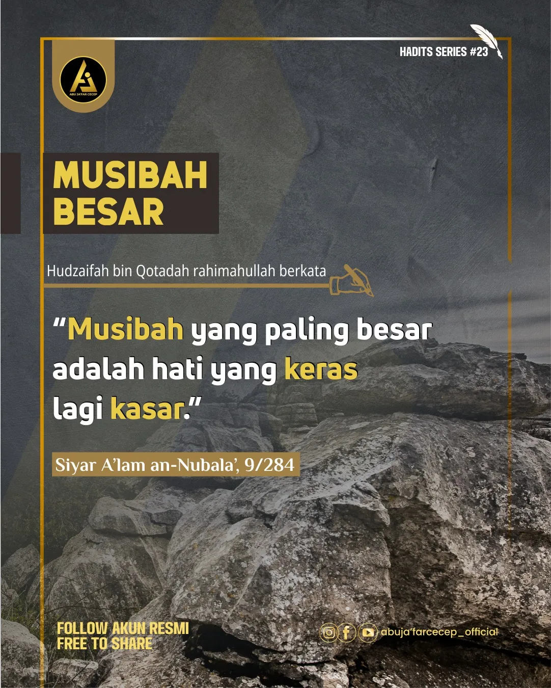 📝 Hikmah Ulama #23 ✒️ *Musibah Besar*